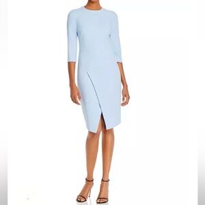 Black Halo Kofi Asymmetric Sheath Midi Dress Size 4 NWT